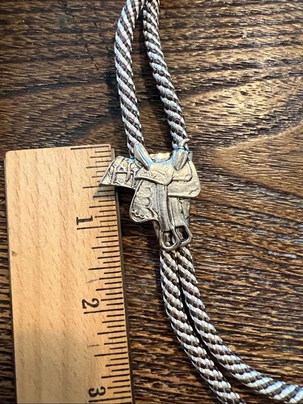 Vintage Western Saddle bolo tie